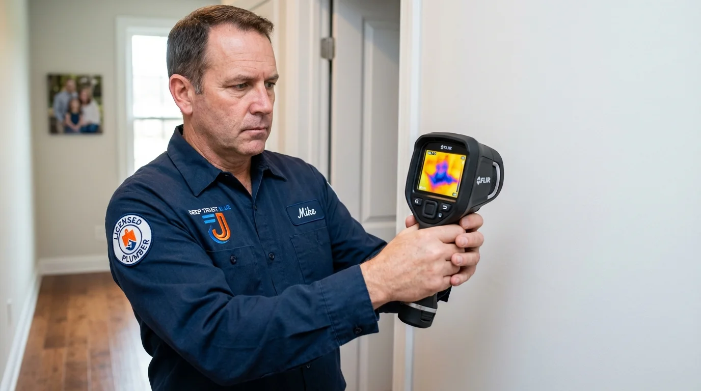 Thermal imaging leak detection by Johns Plumbing LLC in Webster City